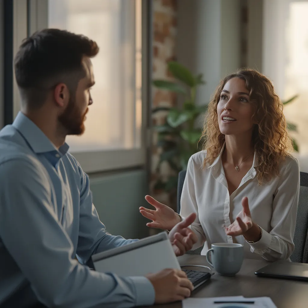 Fundadores de la empresa en el primer día de oficina